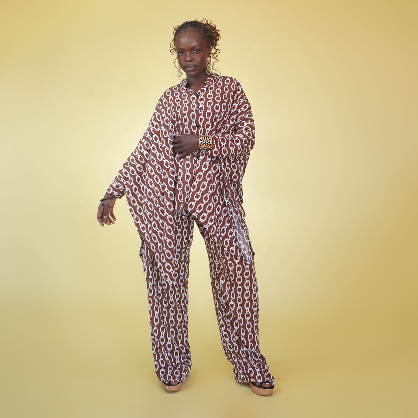 Chestnut Chain Link Silk Set