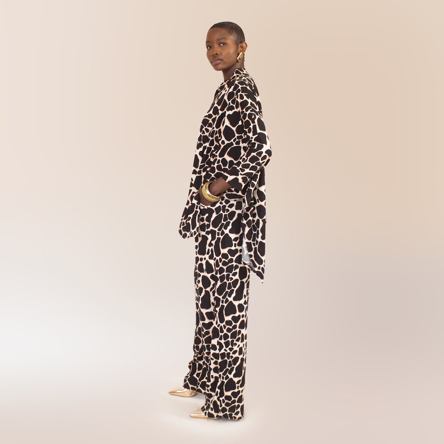Bronze Giraffe Cotton Set
